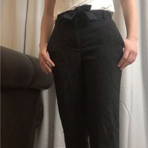 Reitmans Women Charcoal Gray Pleated Dress Pants